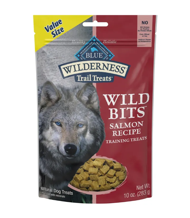 BLUE BUFFALO Wilderness Trail Treats Wild Bits Salmon Recipe Grain-Free Dog Training Treats 4-oz bag